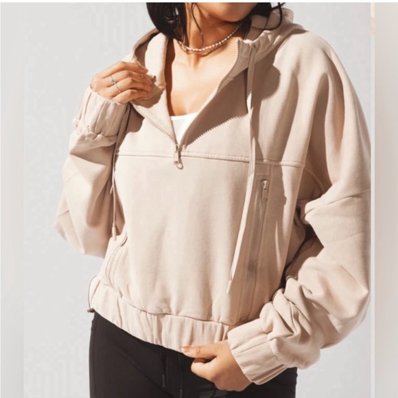 POPFLEX HALF ZIP WARM UP HOODIE SOLD OUT SIZE MED - Picture 2 of 5